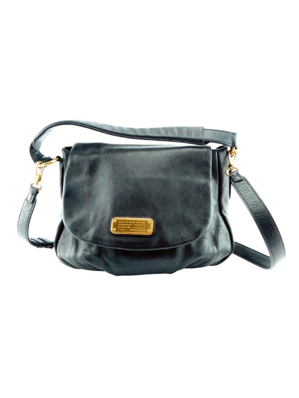 MARC JACOBS Black Leather Cross Body Messenger Bag Shoulder Bag Tote